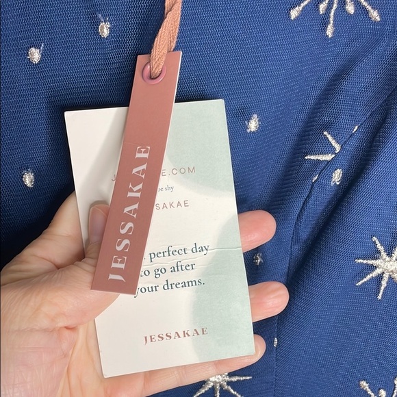 JessaKae Blue Bishop Sleeve Midi Dress - Picture 5 of 8